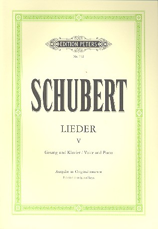 Lieder Band 5 für Gesang (hoch) und Klavier