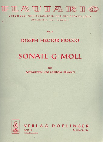 Sonate g-Moll für Altblockflöte und Klavier