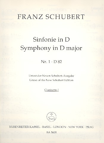 Sinfonie D-Dur Nr.1 D82 für Orchester