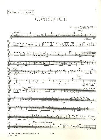 Concerto grosso F-Dur op.6,2 2 Violinen, Violoncello, Streicher und Bc