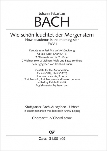 Wie schön leuchtet der Morgenstern Kantate Nr.1 BWV1