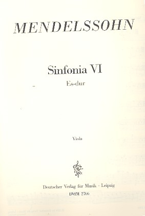 Sinfonia Es-Dur nr.6 für Streichorchester