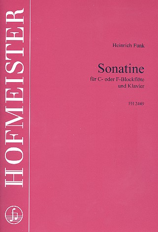 Sonatine für Sopranblockflöte (Altblockflöte) und Klavier