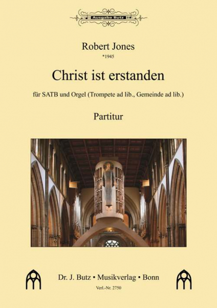 Christ ist erstanden für gem Chor und Orgel (Trompete und Gemeinde ad lib)