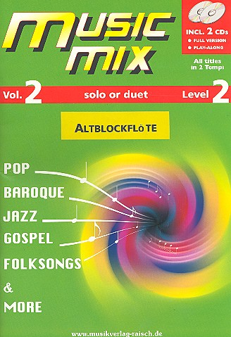 Music Mix vol.2 (+2 CD&#039;s) für Altblockflöte