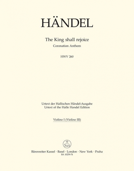 The King shall rejoice HWV260 für gem Chor und Orchester