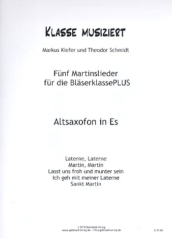 Martinslieder für die Bläserklasse PLUS