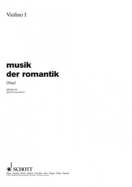 Musik der Romantik für variable Besetzungsmöglichkeiten