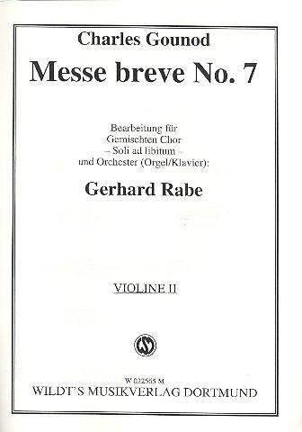 Messe breve Nr.7 für gem Chor und Orchester (Orgel/Klavier) (Soli ad lib)