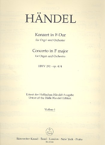 Konzert F-Dur op.4,4 HWV292 für Orgel und Orchester