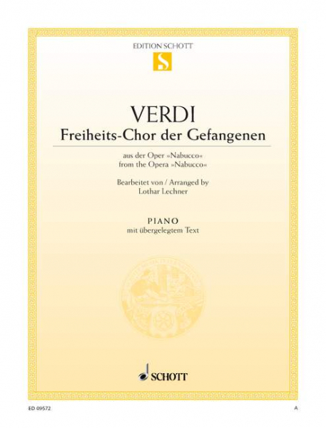 Freiheits-Chor der Gefangenen für Klavier (mit Text)