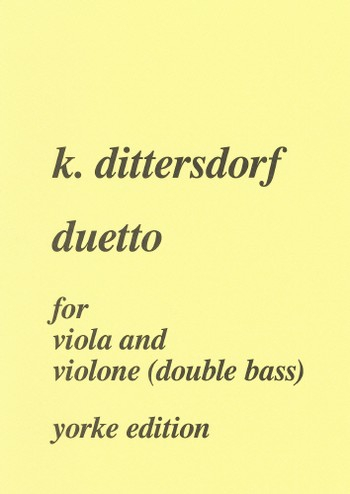 Duetto for viola and violone (double bass)