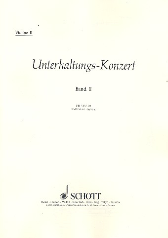 Unterhaltungskonzert Band 2 für Violine und Klavier, erweiterbar durch Ergänzungsstimmen bis zum Q