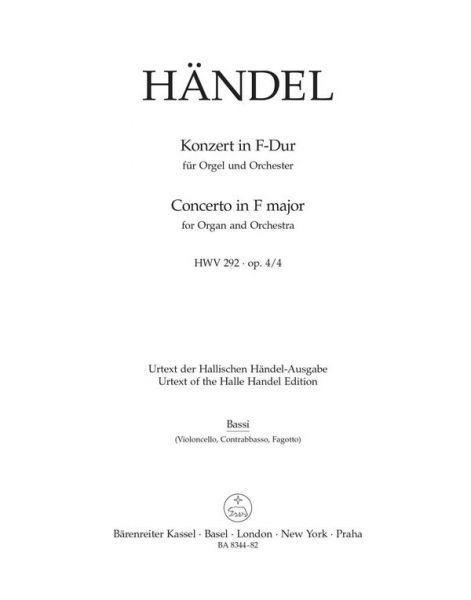 Konzert F-Dur op.4,4 HWV292 für Orgel und Orchester