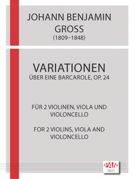 Variationen über eine Barcarole, op.24 für 2 Violinen, Viola und Violoncello