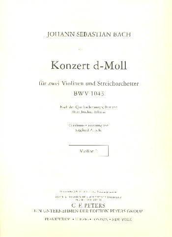 Konzert d-Moll BWV1043 für 2 Violinen und Orchester