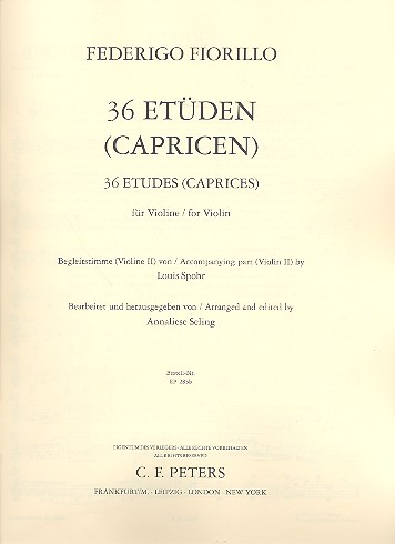 36 Etüden oder Capricen für 2 Violinen