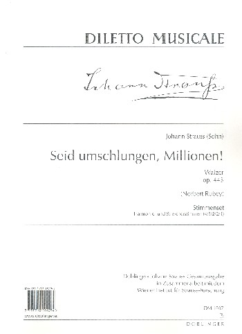 Seid umschlungen Millionen op.443 für Orchester