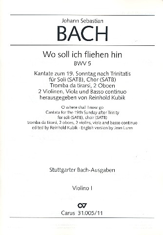 Wo soll ich fliehen hin Kantate Nr.5 BWV5