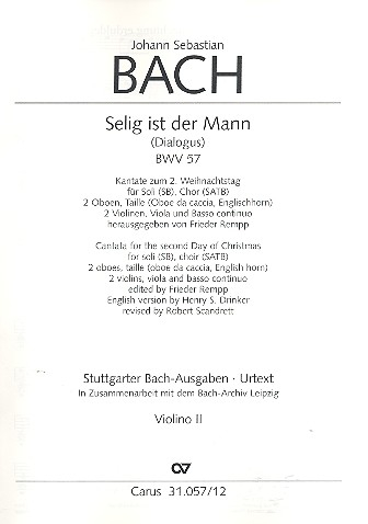 Selig ist der Mann Kantate Nr.57 BWV57