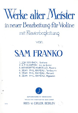 Siciliano für Violine und Klavier