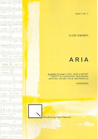 Aria op.24 für Klarinette (Melodieinstrument) und Klavier