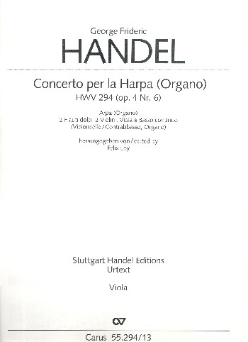 Konzert op.4,6 HWV294 Konzert op.4,6 HWV294