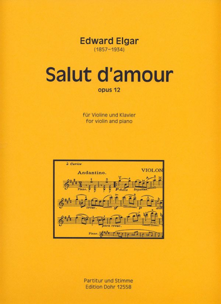 Salut d&#039;amour op.12 für Violine und Klavier