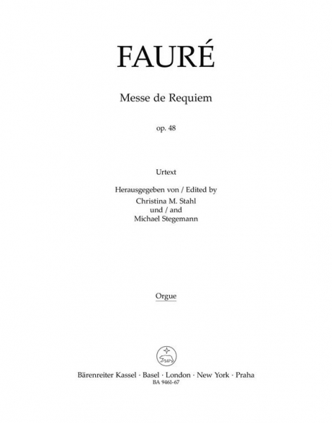 Messe de Requiem op.48 (Fassung von 1900) für Soli, gem Chor und Orchester