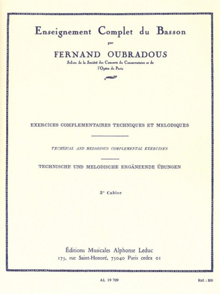 Exercises complémentaires techniques et melodiques vol.3