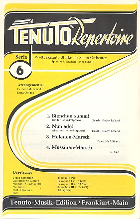 Tenuto Repertoire Serie 6: 4 weltbekannte Stücke für Salonorchester