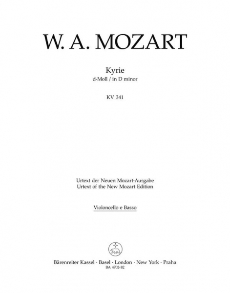 Kyrie d-Moll KV341 für Chor, Orchester und Orgel