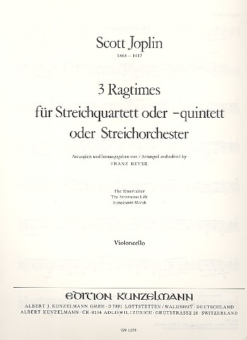 3 Ragtimes für 4-5 Streicher (Streichorchester)