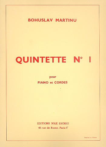 Quintette pour 2 violons, alto, violoncelle et piano