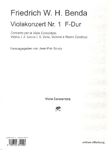 Konzert F-Dur Nr.1 für Viola und Streichorchester