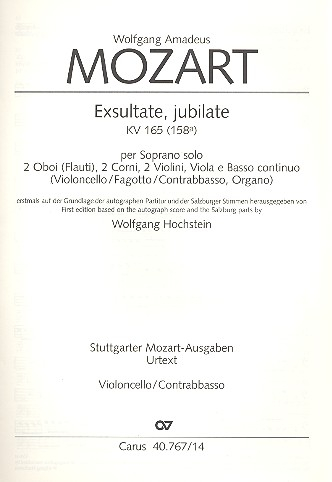 Exsultate jubilate KV165 (KV158a) für Sopran und Orchester