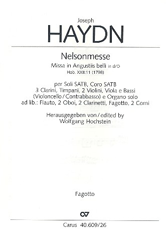 Missa in angustiis d-Moll Hob.XXII:11 für Soli, gem Chor und Orchester