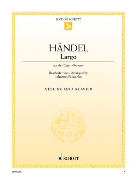 Largo aus Xerxes für Violine und Klavier