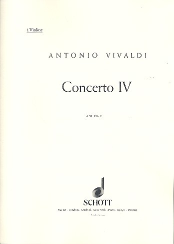 Concerto Nr. 4 G-Dur op. 10/4 RV 435/PV 104 für Flöte (Alt-Blockflöte), Streichorchester und Basso c