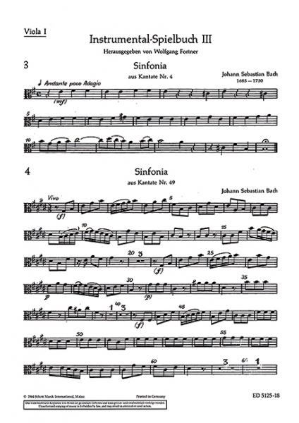 Instrumental-Spielbuch Band 3 für Blasinstrumente, Streicher und Basso continuo