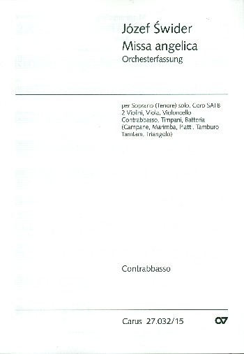 Missa angelica für Sopran (Tenor), gem Chor und Orchester