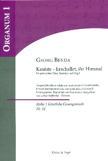 Erschallet ihr Himmel für Soli, gem Chor, Streichorchester und Orgel