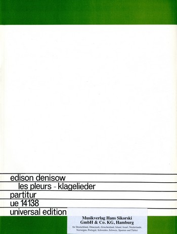 Les Pleurs (Klagelieder) für Sopran, 3 Schlagzeuger und Klavier nach russischen Volksdichtungen