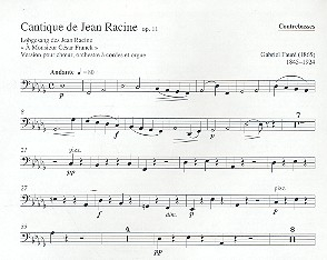 Cantique de Jean Racine op.11 für gem Chor, Streichorchester und Orgel