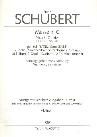 Messe C-Dur op.48 D452 für Soli, Chor, Orchester und Orgel