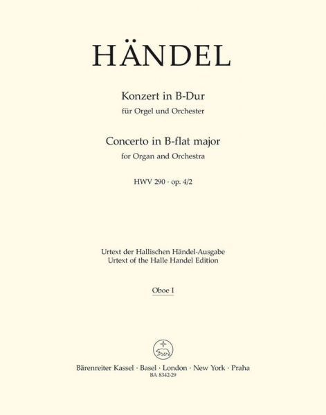 Konzert B-Dur HWV290 op.4,2 für Orgel und Orchester