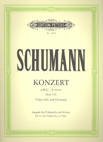 Konzert a-Moll op.129 für Violoncello und Orchester für Violoncello und Klavier