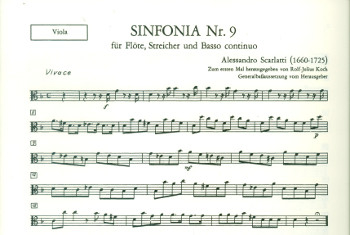 Sinfonia g-Moll Nr.9 für Flöte, Streicher und Bc