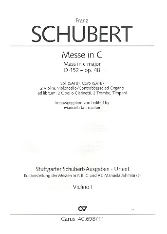 Messe C-Dur op.48 D452 für Soli, Chor, Orchester und Orgel