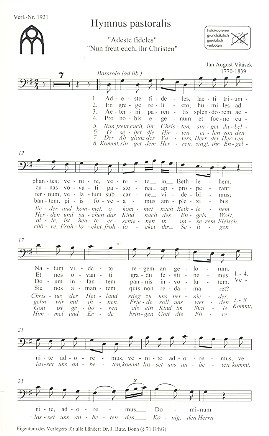 Hymnus pastoralis für gem Chor und Instrumente